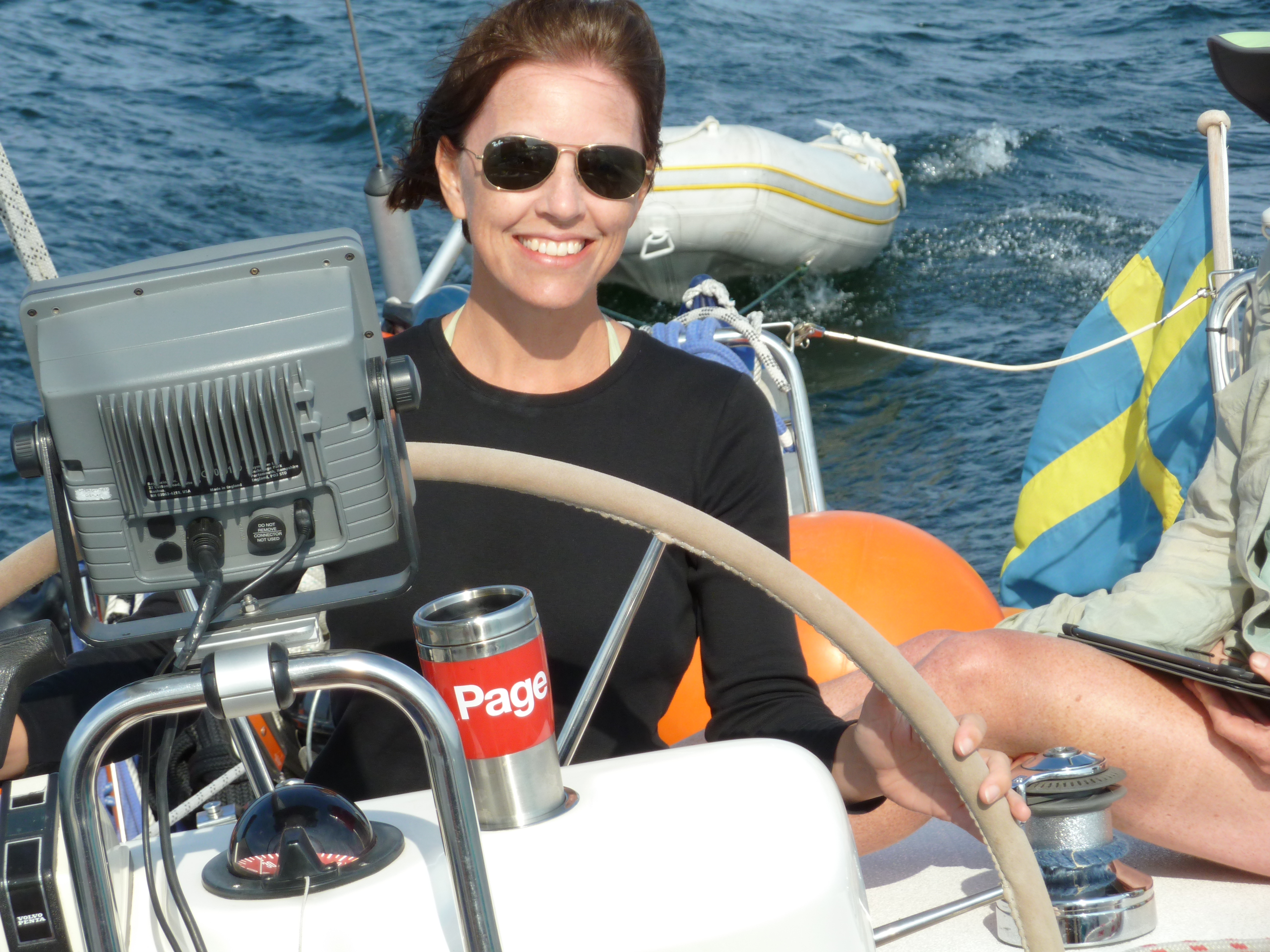 Sailing in a Swedish archipelago, one of her favorite family vacations.
