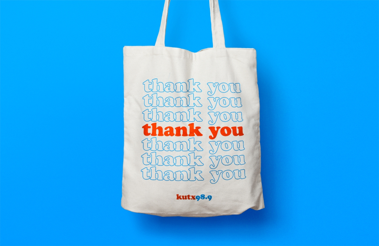 A tote bag with branding